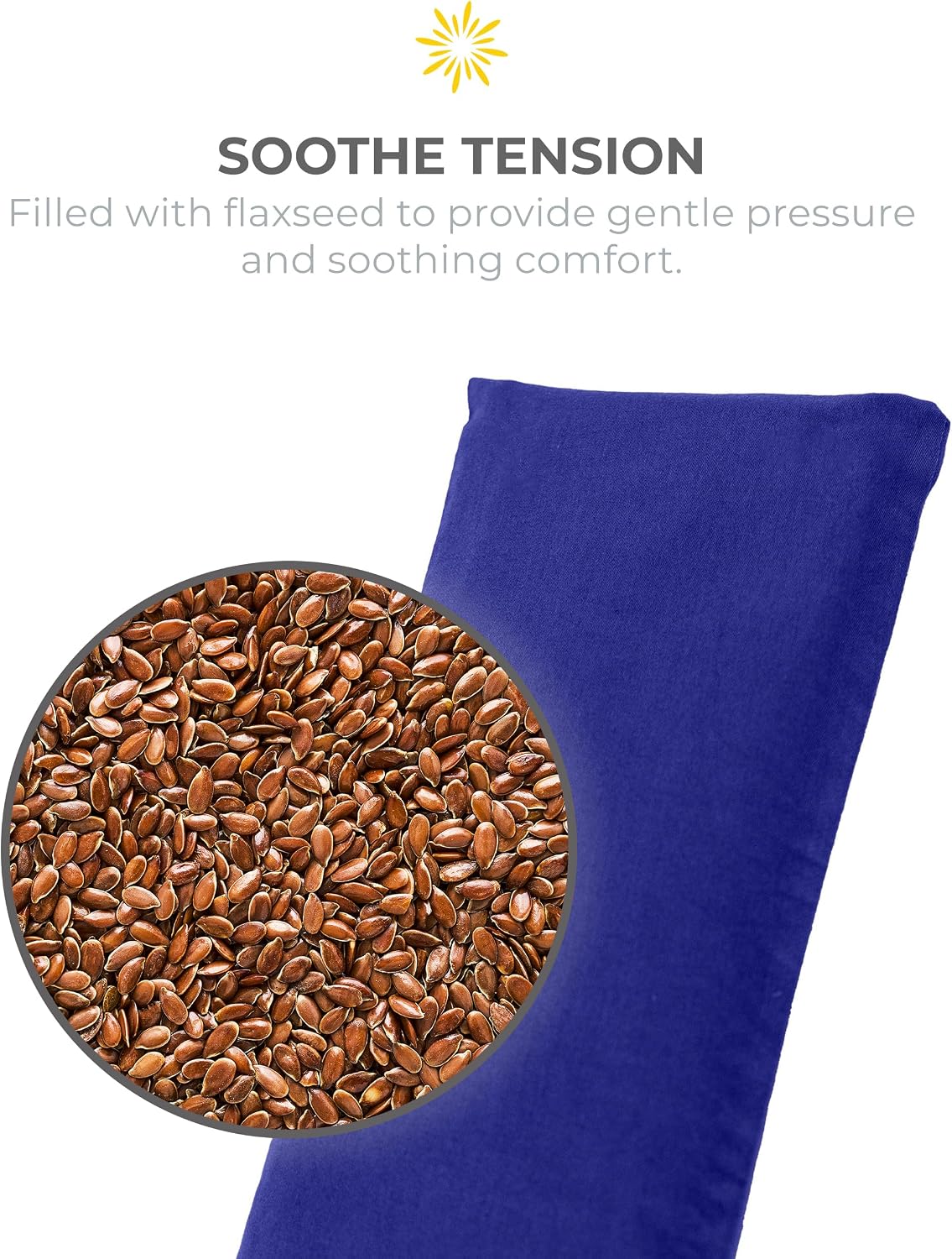 4-Pack Unscented Sateen Eye Pillows, Low-Luster, 9’’ x 4’’ Flaxseed Weighted Eye Mask for Sleeping, Hot or Cold Therapy for Relaxation, Migraine, and Headache, Assorted