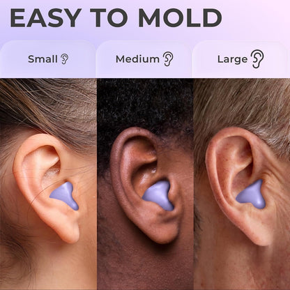 Peace&Quiet PQ Wax Ear Plugs for Sleeping - 50 Silicone Wax Earplugs