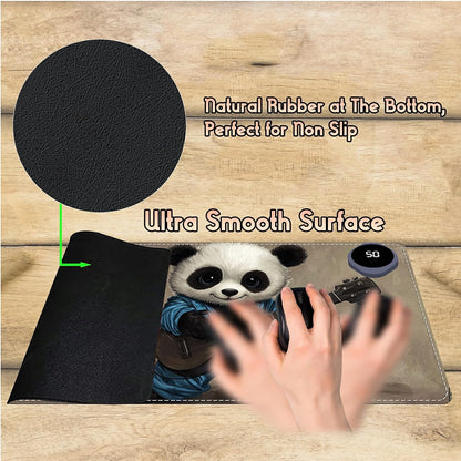 Heated Desk Pad Heated Large Mouse Pad, Electric Quickly Warm Desk Mat with 3 Levels Heating 3 Hours Auto Shut-Off, 31.5" x 13" Warm Gaming Mousepad Hand Foot Warmer, Baby Elephant