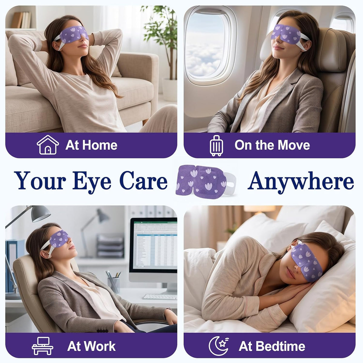 20 Pack Steam Eye Mask, Heated Eye Mask, Warm Compress for Eyes Unscented