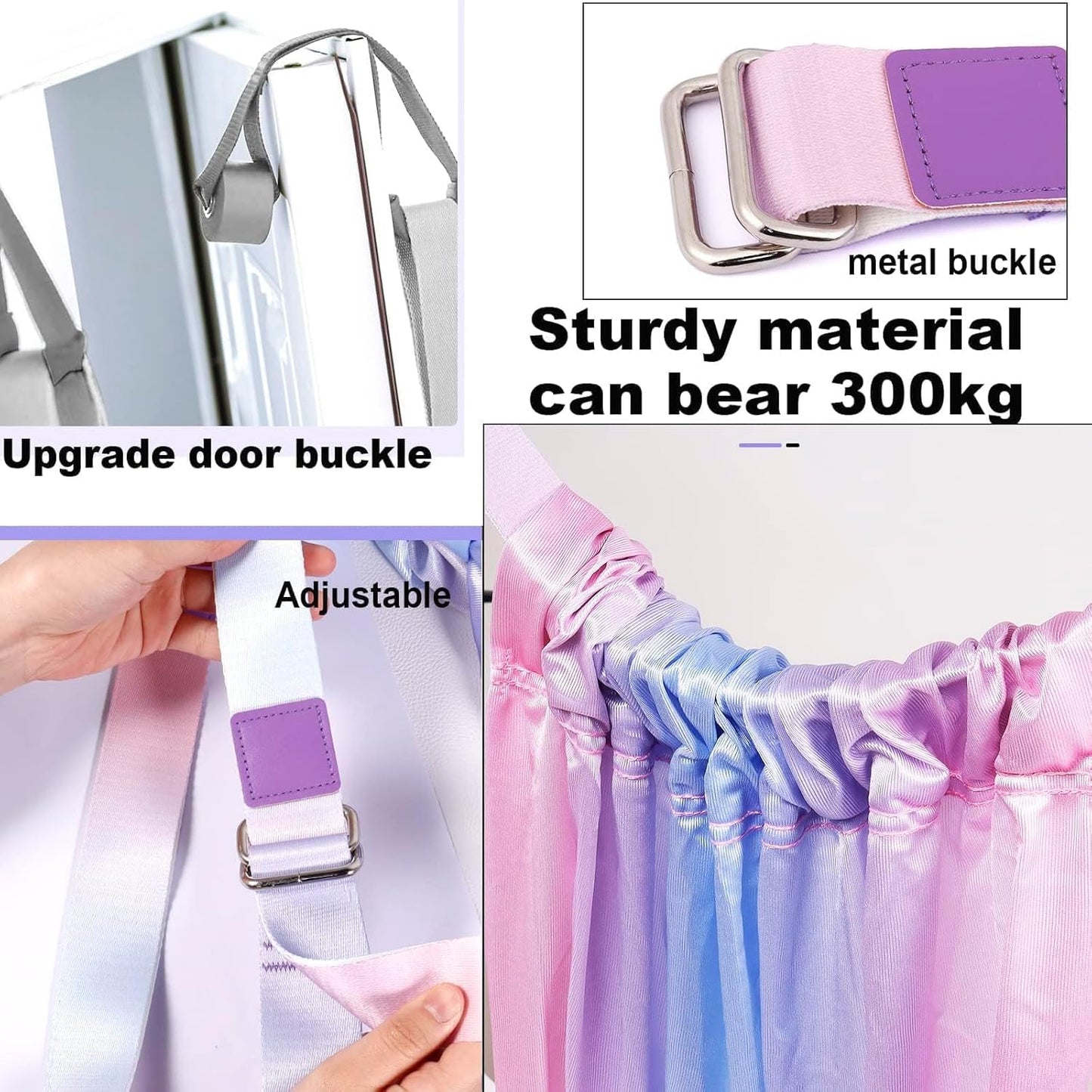 Aerial Yoga Rope for Door,Yoga Door Swing,Leg Stretcher Strap | Stretching Strap,Backbend Training Rope, Flexibility Trainer Stretching Equipment Assist Stretch for Gymnastics