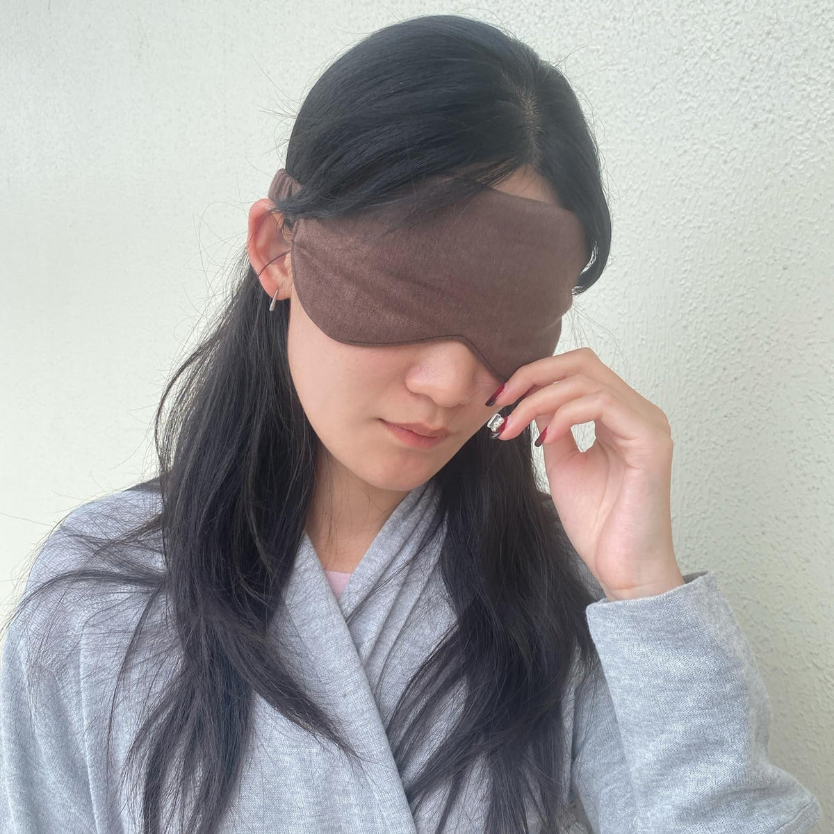 Eye mask Pure Linen Sleep Mask with Elastic Band, No Pressure On Eyes,Side Sleeper Eye Cover Organic Cotton Core Blindfold,Napping & Yoga Travel Essentials (Natural)