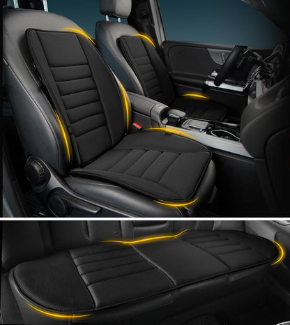 kingphenix Car Seat Cushion with Back Support Pillow, Memory Foam, Black | Memory Foam Car Cushion for Long Driving, Truck, Office Chair, Tailbone and Lower Back Support