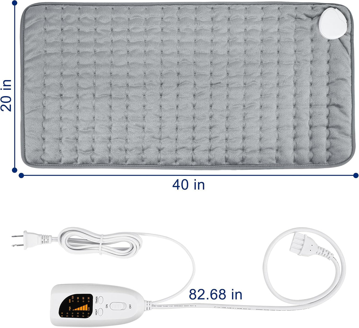 Electric Heating pad for Back Neck Shoulder Knee Arms Legs- Electric Heat Pads with 6 Heat Settings & Auto Shut Off Heat Heating Pad for Birthday Mother Father Girl Men Women