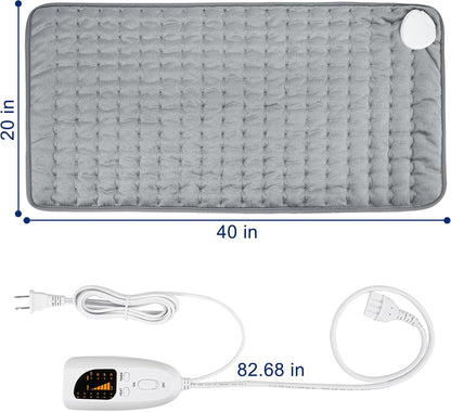 Electric Heating pad for Back Neck Shoulder Knee Arms Legs- Electric Heat Pads with 6 Heat Settings & Auto Shut Off Heat Heating Pad for Birthday Mother Father Girl Men Women
