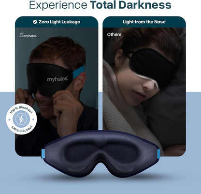 MyHalos® Sleep Mask for Men and Women, 3D Blackout Eye Masks for Sleep