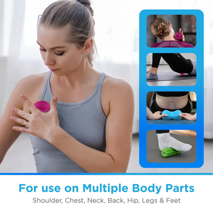 NOVA 3-in-1 Hot and Cold Massage Roller Set - Foot Roller, Gel Ball, and Peanut Roller for Plantar Fasciitis, Back Pain, Trigger Point Therapy - Deep Tissue Relief Kit with Travel Bag