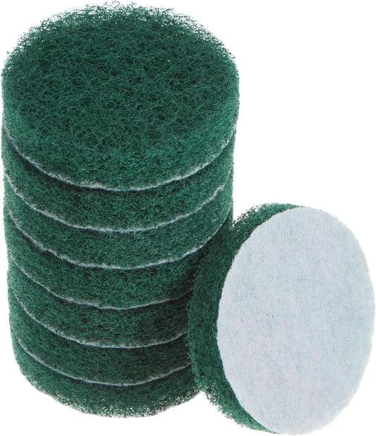 HARFINGTON 8pcs Drill Power Brush 3 inch Tile Scrubber Scouring Pads 180-240 Grit for Bathroom Kitchen Household Cleaning