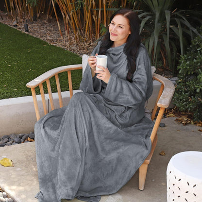 Catalonia Wearable Blanket with Sleeves for Women & Men, Fleece Wrap Throw | Cozy Sleeve Design for Hands-Free Comfort, Perfect for Reading, TV Time & Relaxing, Christmas & Birthday Gift