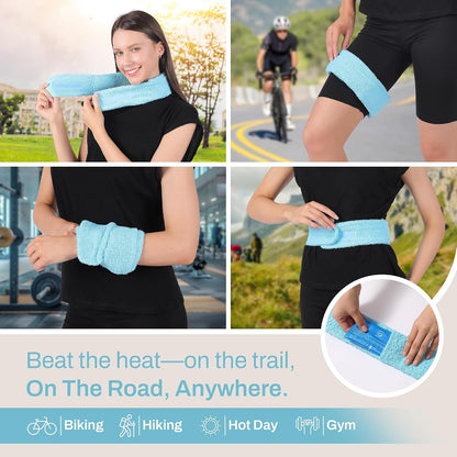 Neck Ice Pack Wrap with 2 Reusable Gel Ice Packs, Flexible Ice Wrap for Neck, Shoulders, Knees, Wrists, Soft Cooling Towel Compress for Post Surgery, Tonsillectomy, Migraine, Sore Muscle Pain Relief