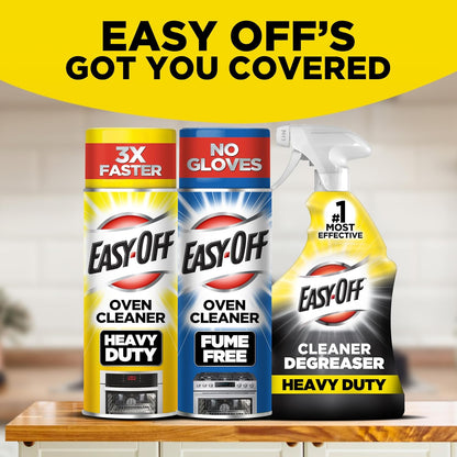 Easy-Off Heavy Duty Degreaser, Removes Grease & Grime, for Kitchen, Garage, Outdoor & More 32oz