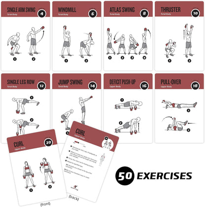 NewMe Fitness Pilates Workout Cards, Fitness Deck for Women and Men