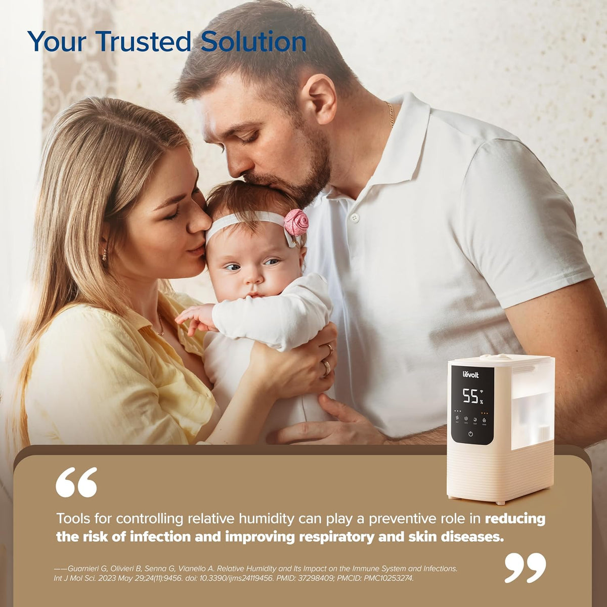 Levoit Humidifiers for Bedroom, Smart Warm and Cool Mist, Symptom Relief