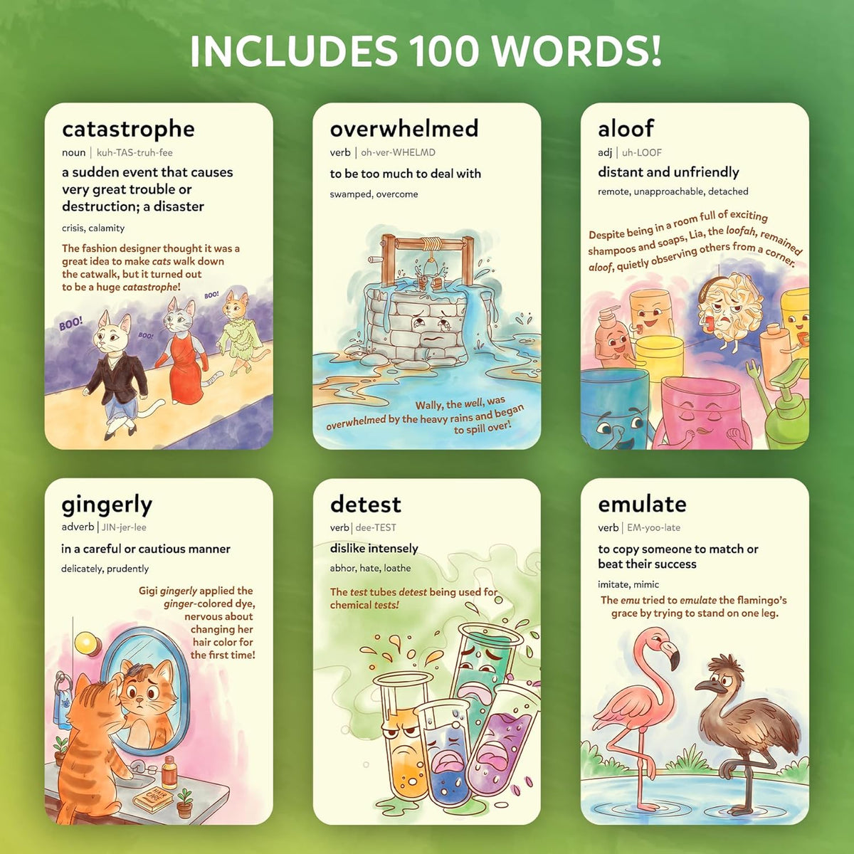 Skillmatics Vocabulary Flash Cards, SAT Prep – Wordables Level 3
