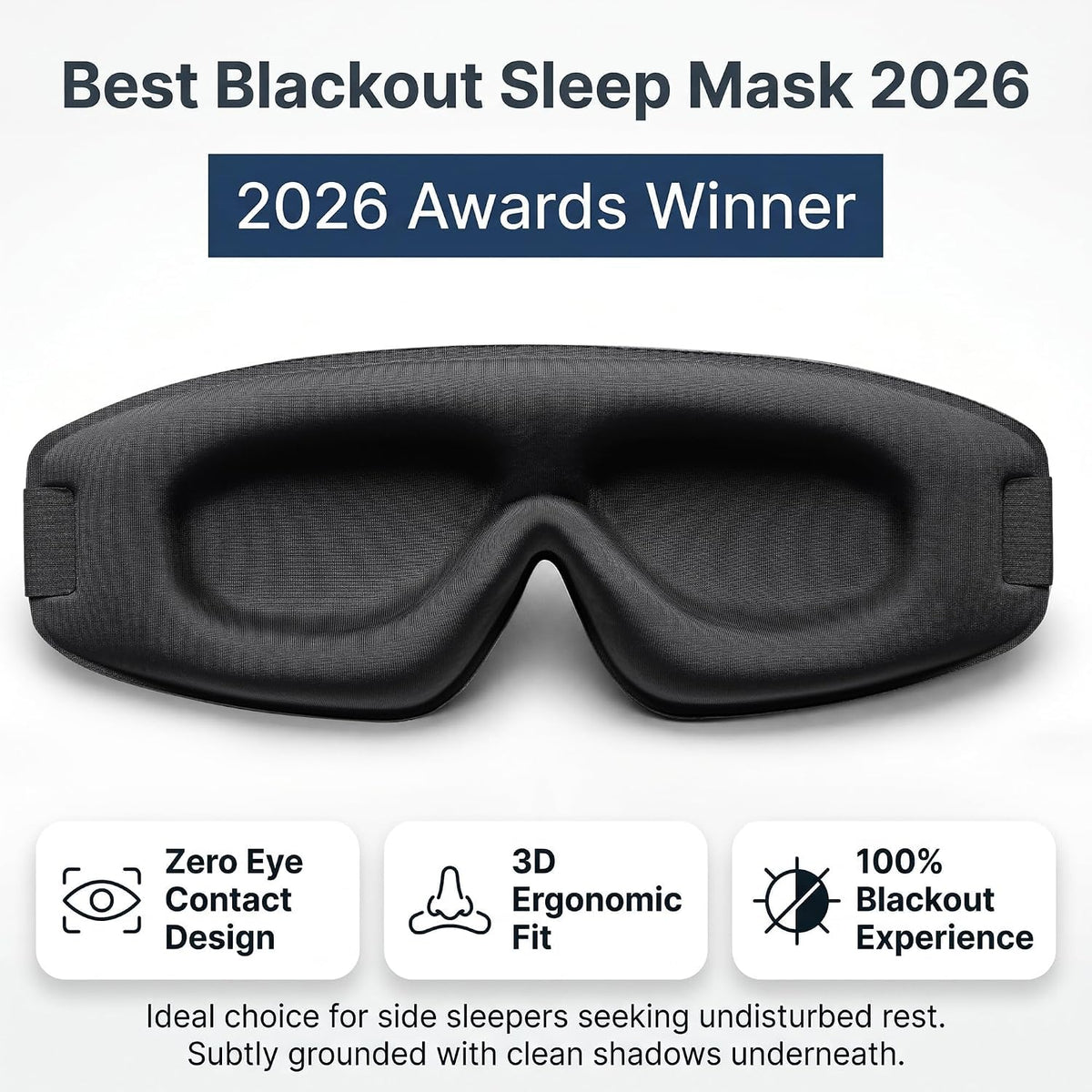 Sleep Mask for Women Men: 100% Blackout 3D Eye Mask for Sleeping, Sleeping Mask for Side Sleepers, Zero Pressure Memory Foam Eyelash Friendly Breathable Eye Cover, Airplane Travel Essentials-Pink