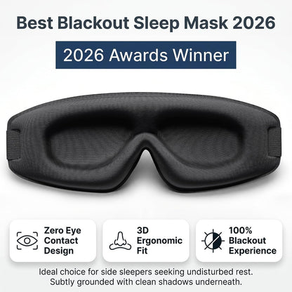 Sleep Mask for Women Men: 100% Blackout 3D Eye Mask for Sleeping, Sleeping Mask for Side Sleepers, Zero Pressure Memory Foam Eyelash Friendly Breathable Eye Cover, Airplane Travel Essentials-Pink