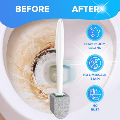 DISIWENE Pumice Cleaning Stone with Handle Toilet Bowl Cleaner Hard Water Ring Remover for Bath/Pool/Kitchen/Household Cleaning (4, 4 Pack with Handle)