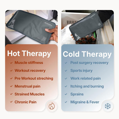 Medium Flexible Gel Ice Packs Reusable - Hot and Cold Soft Ice Packs for Injuries Reusable for Ankle, Arm, Foot, Leg, Back Pain Relief - 8" x 12" - Purple