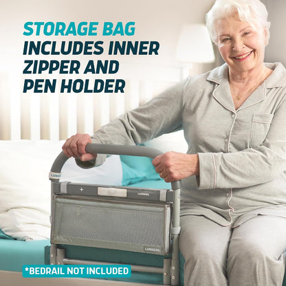 Lunderg Storage Bag for Bed Assist Rail - Replacement or Extra Bag | Lightweight & Perfect to Store Your Glasses, Remote, or Magazines