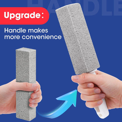 5 Pack Pumice Stone for Cleaning, Pumie Scouring Stick with Handle, Pumice Stone Toilet Bowl Cleaner, Hard Water Stain Remover for Toilet, Bathroom, Kitchen Sink, Grill