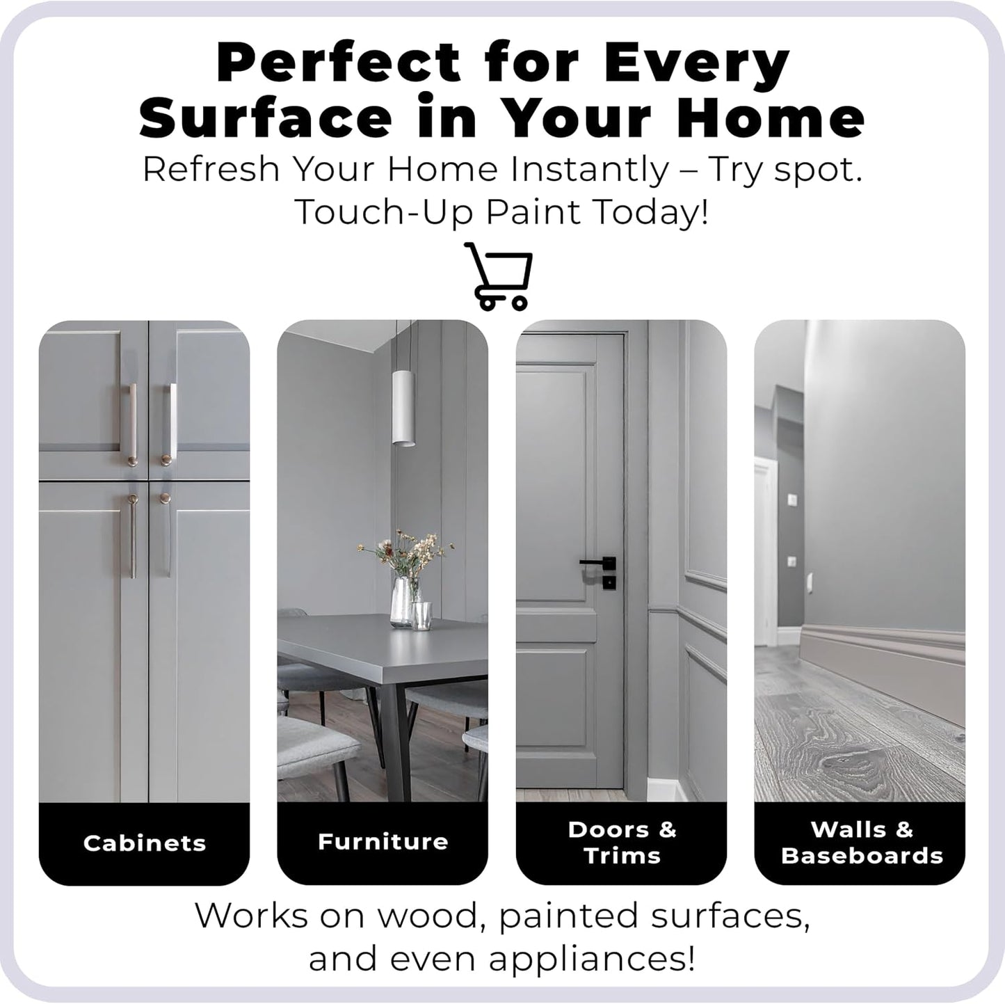 spot. Touch-Up Paint | Matte Finish for Cabinets, Walls, Doors & Furniture | Multi-Tone Beige Repair Kit | Quick-Dry, Self-Priming, Low-Odor, Eco-Friendly | No-Sanding or Primer Needed | 3 Pack