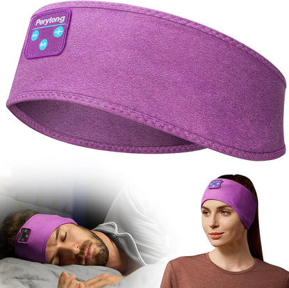 Perytong Sleeping Headphones Bluetooth Headband, Soft Long Time Play Sleeping Headsets with Built in Speakers Perfect for Workout,Running,Yoga,Travel, Darkgray