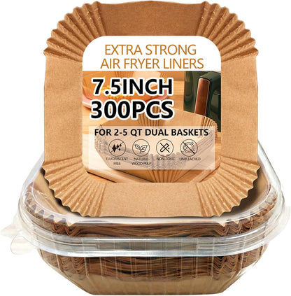 UBeesize 9 Inch Disposable Air Fryer Liners 200 Pack Square Parchment Liner