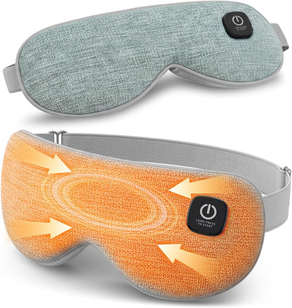 Cordless Heated Eye Mask, Rechargeable Mask with 4 Heat Levels for Dry Eyes