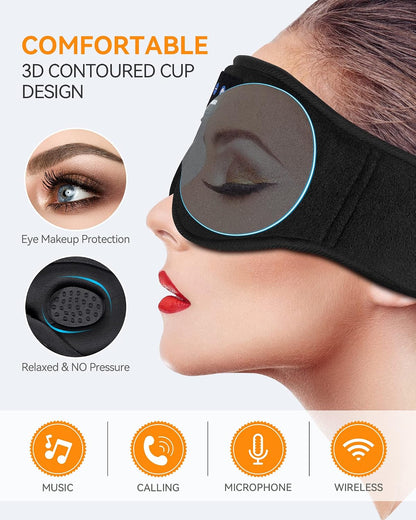 MUSICOZY Sleep Headphones Bluetooth 5.4 Sleep Mask with HD Sound
