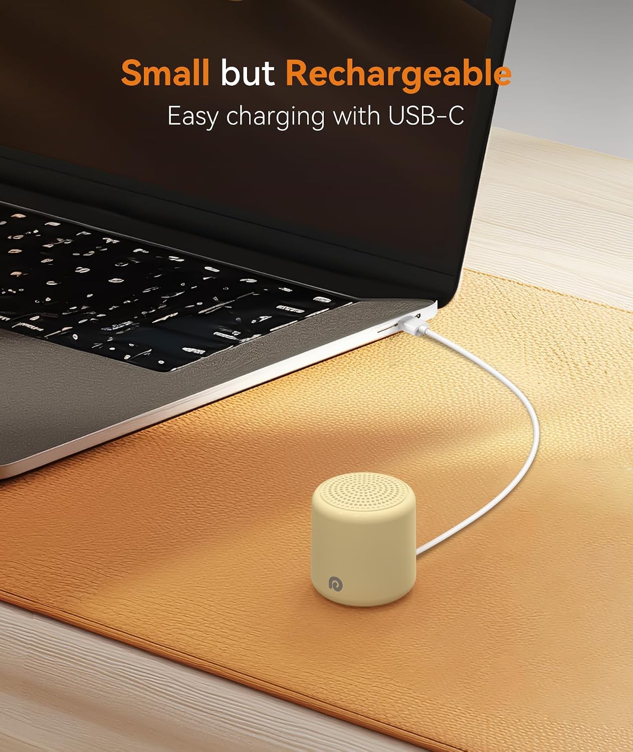Dreamegg Portable White Noise Machine, 1000mAh Battery, Travel Sleep, Cream | Egg-Sized, 16 Sounds, USB-C, Timer, Baby & Adults, Office Privacy, Gift Use
