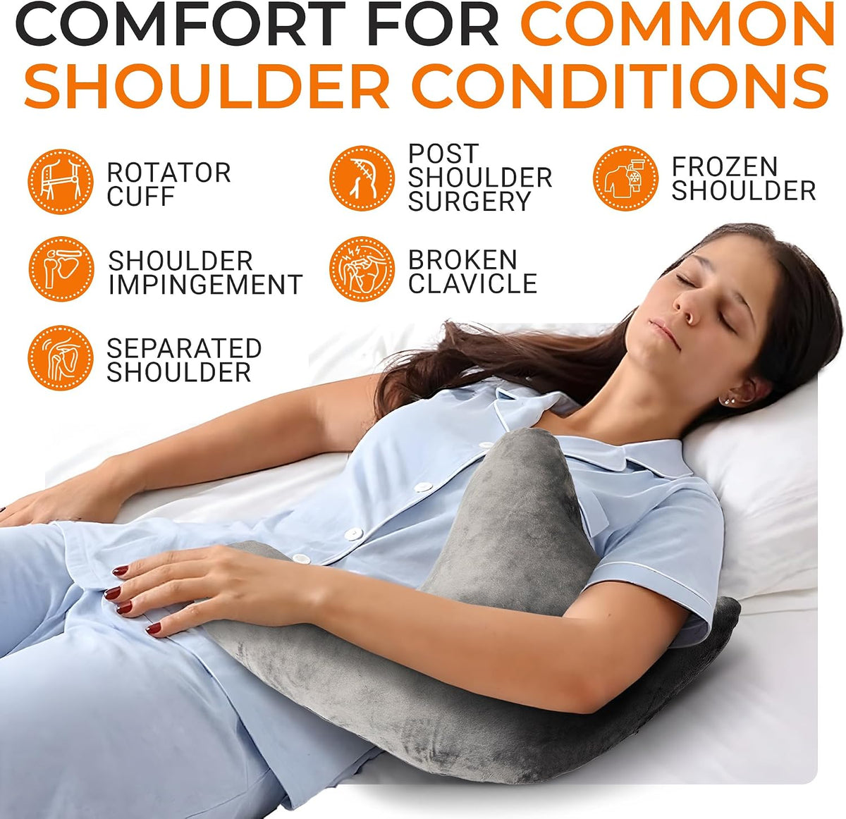 Shoulder Pillow - Arm & Rotator Cuff Pillow - Post Shoulder Surgery Support