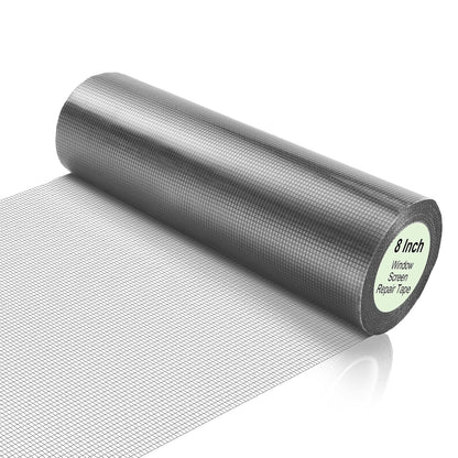 CroBlissful 5 Inch X 20 ft Extra Wide Window Screen Tape Mesh Repair, Gray | Strong Adhesive, Waterproof Fiberglass, Screen Repair Kit Patch, for Window Door Tears Holes