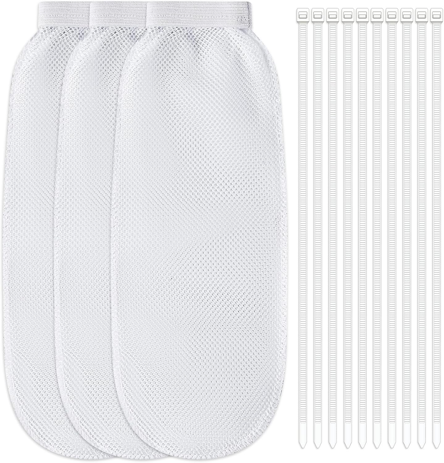 13 Pcs Washing Machine Lint Trap, Nylon Mesh Filter for Drain Hose | Easy Install Lint Catcher for Most Washers, Laundry Hair & Debris Catcher