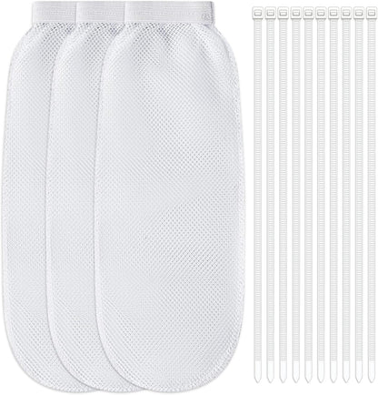 13 Pcs Washing Machine Lint Trap, Nylon Mesh Filter for Drain Hose | Easy Install Lint Catcher for Most Washers, Laundry Hair & Debris Catcher