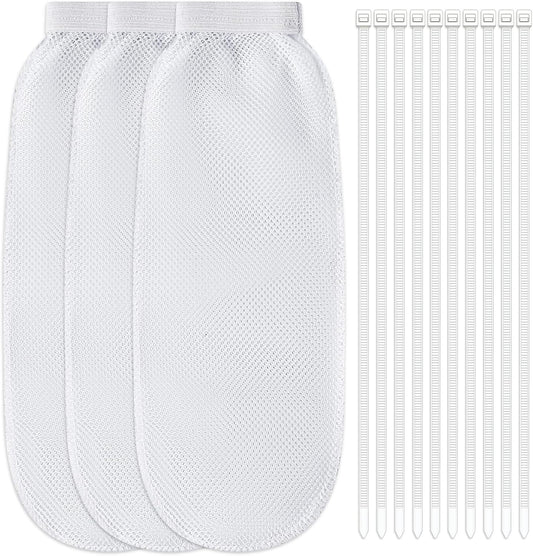 13 Pcs Washing Machine Lint Trap, Nylon Mesh Filter for Drain Hose | Easy Install Lint Catcher for Most Washers, Laundry Hair & Debris Catcher