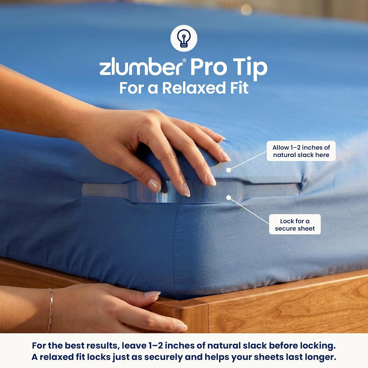 The Original USA Patented ZlumberLock - Secure Sheet Holder with Heavy-Duty Mattress Straps – No More Loose Bedding, Universal Fit, Easy One-Time Installation