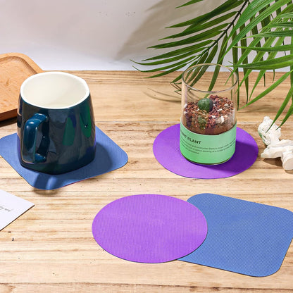 LUTER 4pcs Jar Opener Gripper Pad for Seniors with Weak Hands, Rubber | Multi-function Silicone Bottle Opener Lid Cap Rubber Gripper Pads Kitchen Coasters Gadgets, Light Blue, Green