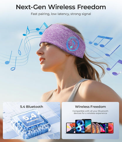 LOVE EYE Wireless Bluetooth 5.4 Sleep Headband Headphones for Side Sleeper