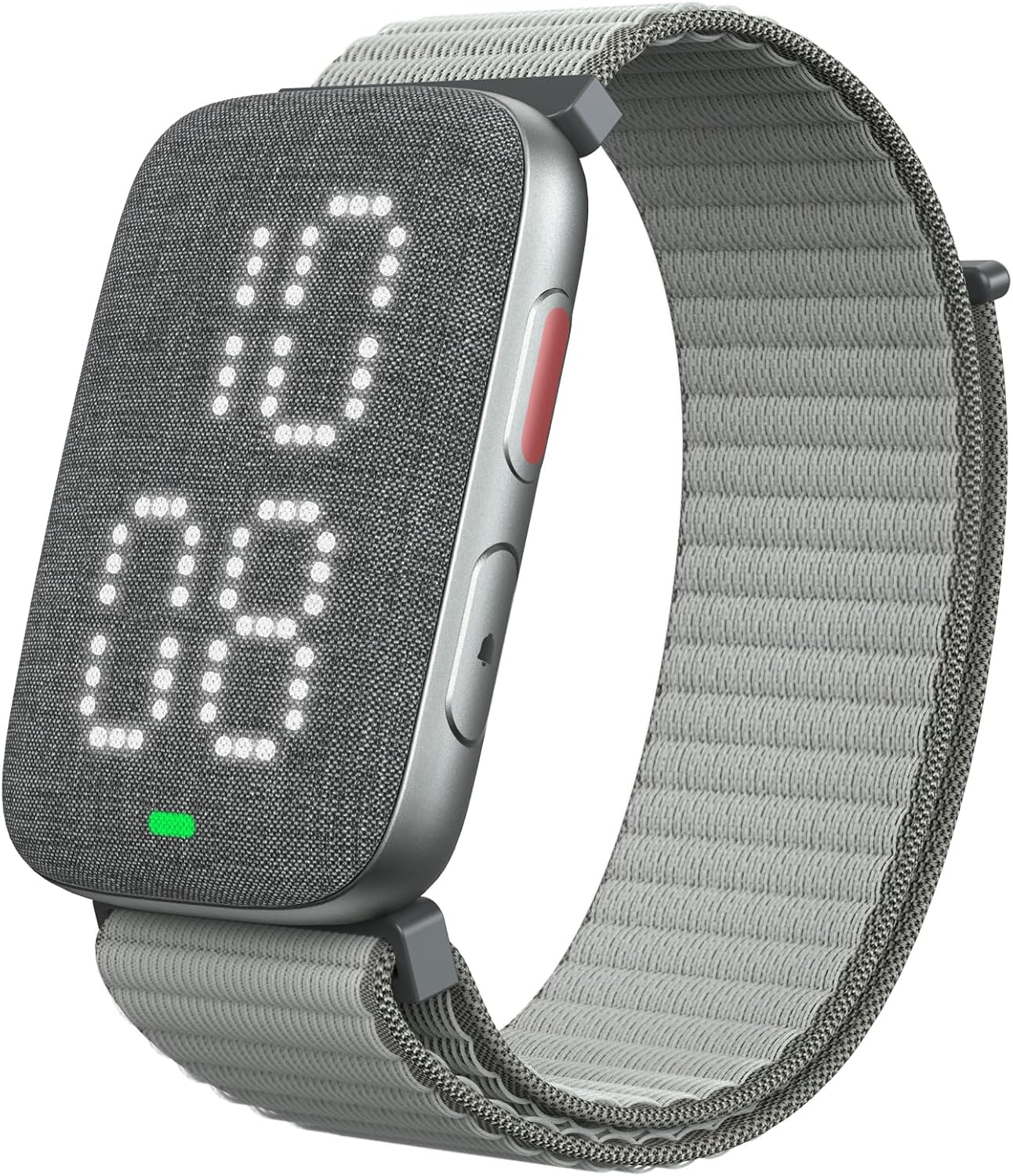 REACHER Vibrating Alarm Watch Wristband for Hearing Impaired | Private vibration-only alarm for shared bedrooms, dorms, couples, Battery Powered, Comfortable woven fabric band loop