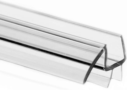 eatelle Shower Door Bottom Seal with Drip Rail for 3/16 (5mm) Thick Glass, 36" Long Sweep - Ultra Clear Polycarbonate