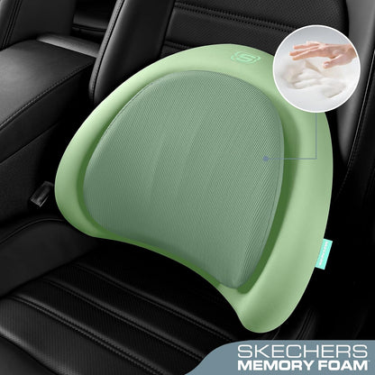 Skechers Lumbar Pillow Premium Memory Foam,Double-Layer-Office Chair Cushion for Tailbone Pain Relief,Butt Pillow for Office Chair,Car seat Cushion,Long Sitting Office Workers,and Car Drivers,Black