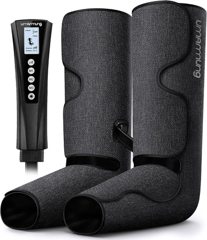UMARMUNG Air Compression Leg Massager with Heat, Gifts for Men, Dad, Husband, Women, Mom, Wife, Her, Presents for Christmas, Mothers Day, Birthday, Valentine's Day, Works for Foot, Calf, Knee, Thighs
