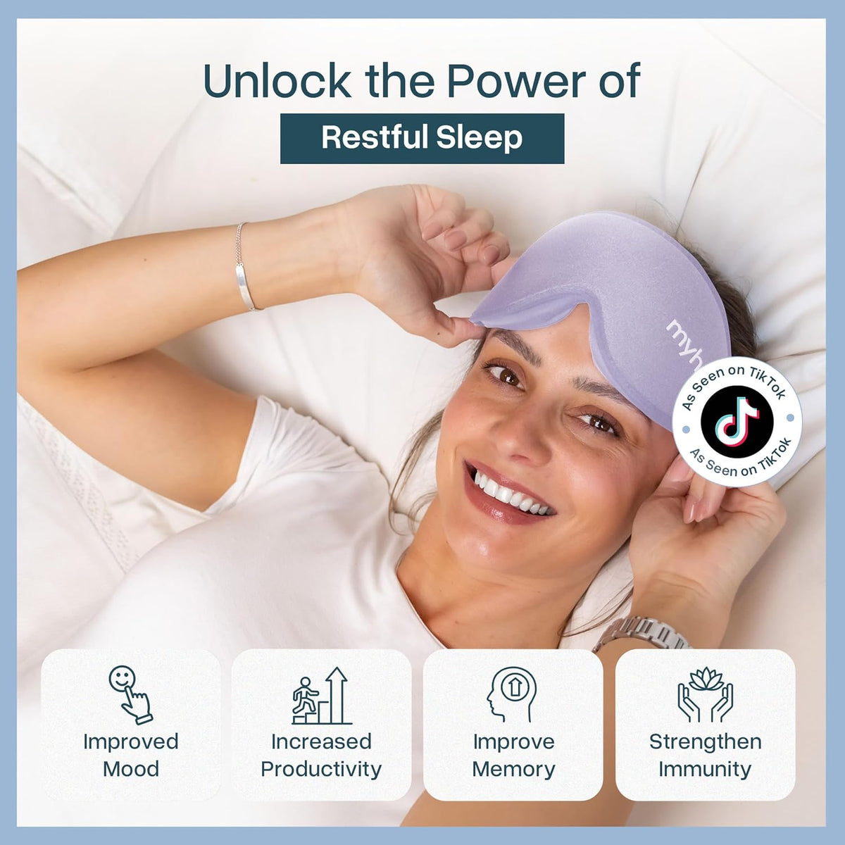 MyHalos® Sleep Mask for Men and Women, 3D Blackout Eye Masks for Sleep