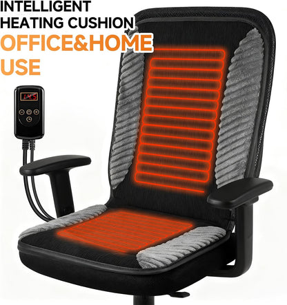 Heated Seat Cushion for Office Chair, 7-Level Heating Chair Pad with Timer, Comfortable Seat Warmer for Home, Office and More