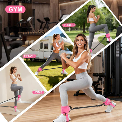 HPYGN Ankle Strap for Cable Machine, Padded Ankle Straps for Cable Machine Kickbacks, Glute Workouts, Leg Extensions, Curls, Booty Hip Abductors Exercise, Adjustable Comfort Ankle Cuff for Gym