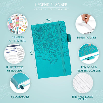 Legend Food Journal, Weight Loss & Meal Tracking Diary 5.8x8.3 Hot Pink