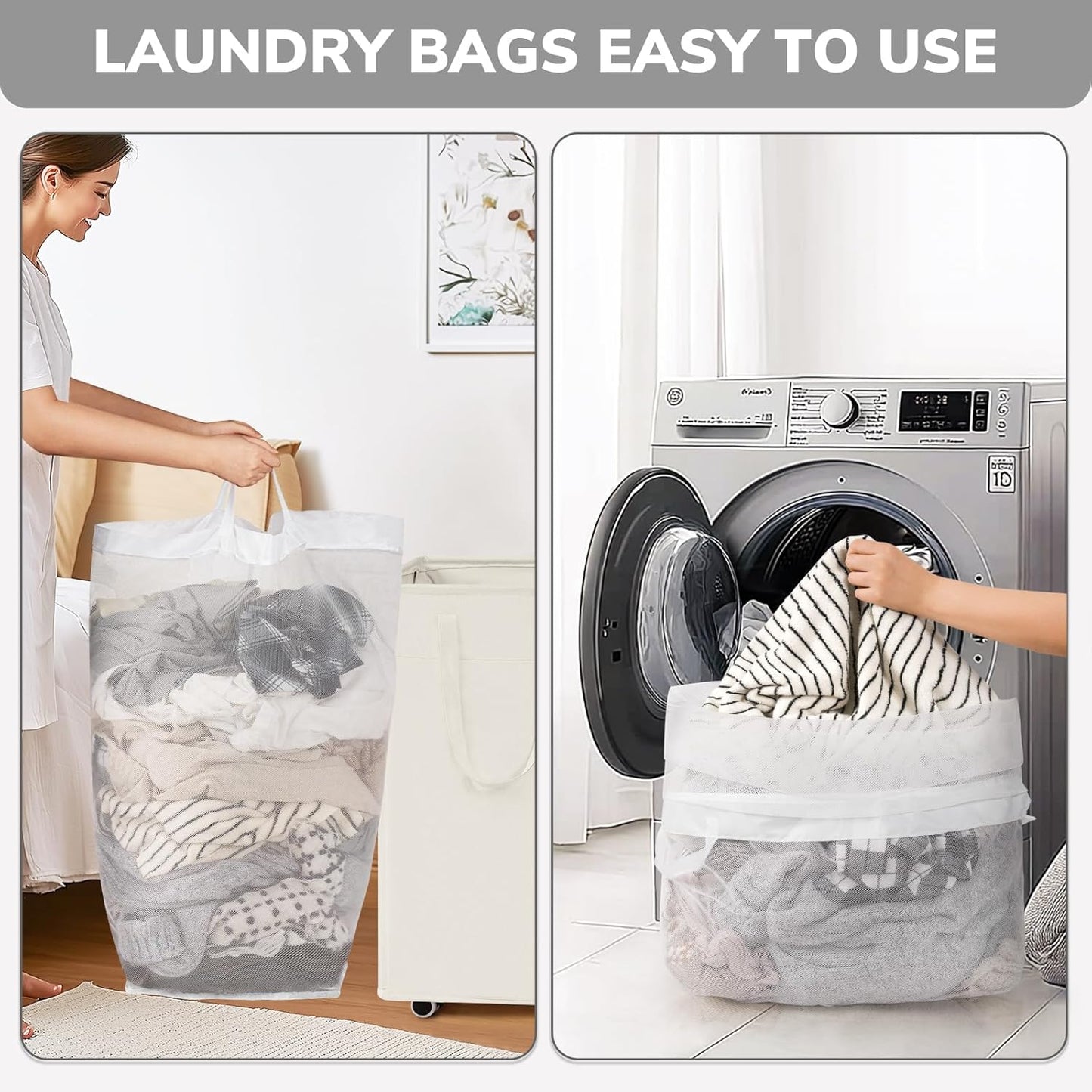 Goodpick 75L Laundry Basket with Wheels & Removable Wash Bag for Dorm | Rolling Laundry Basket with Handles for Dirty Clothes, Fodable Hamper for Laundry Room, Dorm Room Essentials, Grey