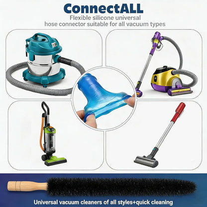Universal Dryer Vent Cleaner Kit Compatible with All Vacuum Cleaner Include Vacuum Hose Attachment Accessories Brush Lint Brush,Dryer Vent Vacuum Hose (Set A)