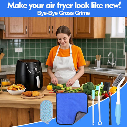 Air Fryer Cleaner Tools Kit,Air Fryer Cleaning Brush Sets,6 Pcs | Airfryer Cleaner Scrub Brush Tool Accessories