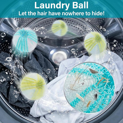 Pet Hair Remover for Laundry, Lint Remover Balls for Clothes, Cat & Dog Hair Remover for Laundry, Reusable Pet Hair Laundry Catcher，12Pcs